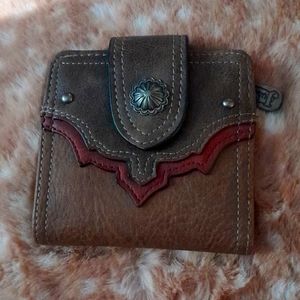 Justin western leather bi-fold wallet
